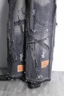 “Re:make”faded extra buggy denim pants