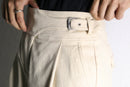 ivory gurkha design wide pants