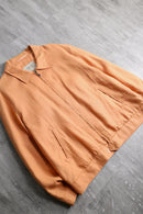 light orange linen zip-up jacket