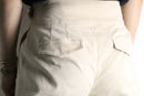 ivory gurkha design wide pants