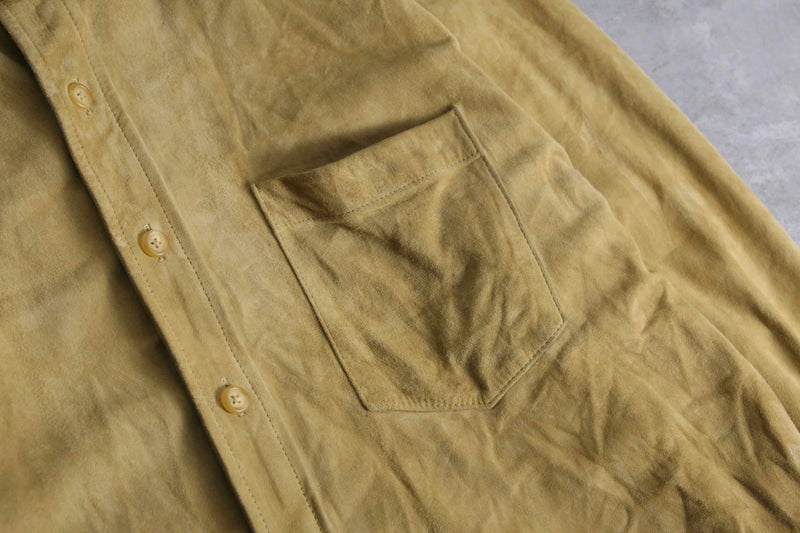 1990s Polo by RL nuback leather shirt