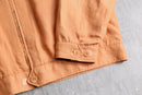 light orange linen zip-up jacket