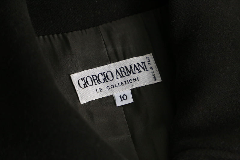 1980-90s vintage GIORGIO ARMANI dark olive virgin wool jacket