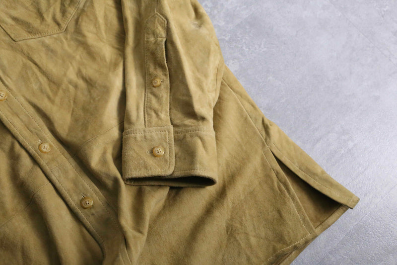 1990s Polo by RL nuback leather shirt