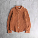 waffle fabric orange shirt