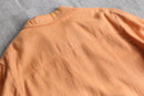 light orange linen zip-up jacket
