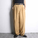 brown beige fake suede wide tapered pants