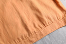 light orange linen zip-up jacket