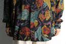 botanical pattern loose L/S shirt