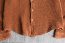 waffle fabric orange shirt