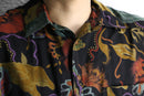 botanical pattern loose L/S shirt