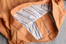 light orange linen zip-up jacket