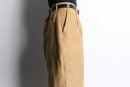 brown beige fake suede wide tapered pants