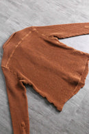 waffle fabric orange shirt