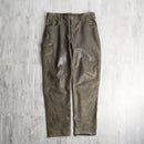 brown color leather cargo pants
