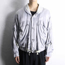 metallic silver shoal short blouson