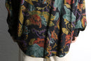botanical pattern loose L/S shirt