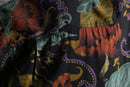 botanical pattern loose L/S shirt