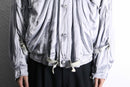 metallic silver shoal short blouson