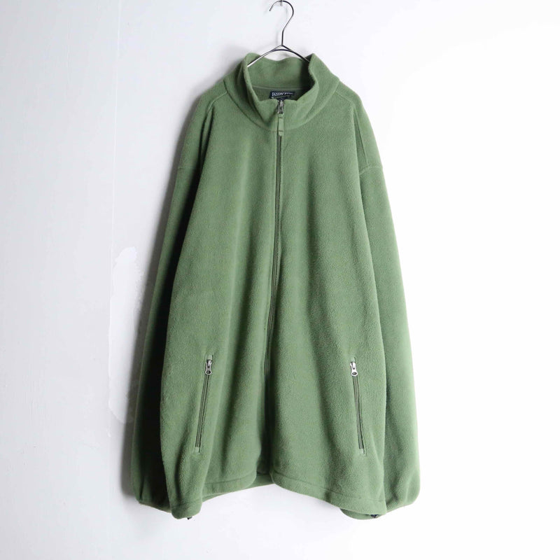 "LAND'S END"  khaki color zip fleece