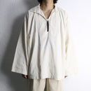 linen smock skipper pullover shirt