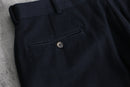 “Polo by Ralph Lauren” wool twill wide tapered trouser
