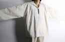 linen smock skipper pullover shirt