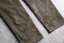 brown color leather cargo pants
