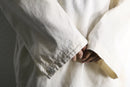 linen smock skipper pullover shirt