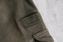 brown color leather cargo pants