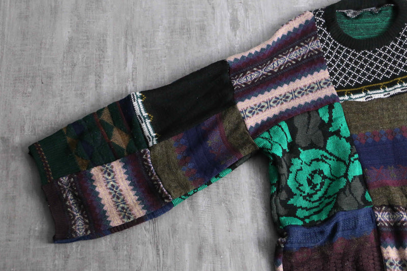 "Re:make" random docking wide sleeve knit