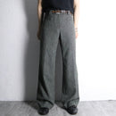 melange gray wide straight trousers