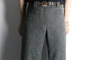 melange gray wide straight trousers