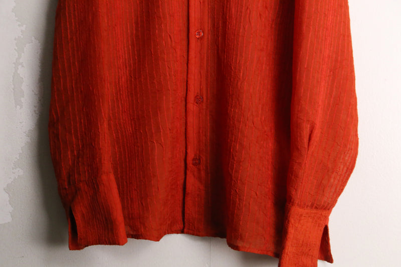 vivid orange BIG lapel L/S shirt