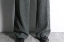 melange gray wide straight trousers
