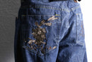 1990's "Phat Farm" back embroidery wide denim