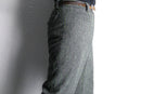 melange gray wide straight trousers