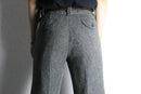 melange gray wide straight trousers