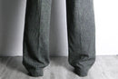 melange gray wide straight trousers