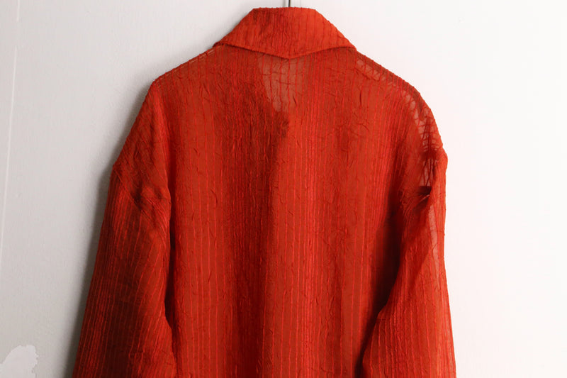 vivid orange BIG lapel L/S shirt