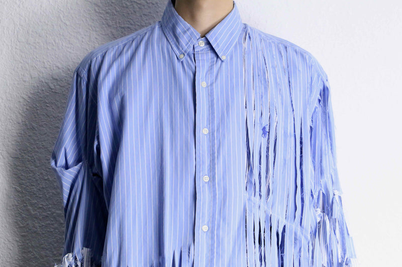 "Re:make" shredder design stripe shirt
