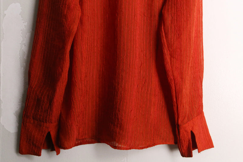 vivid orange BIG lapel L/S shirt