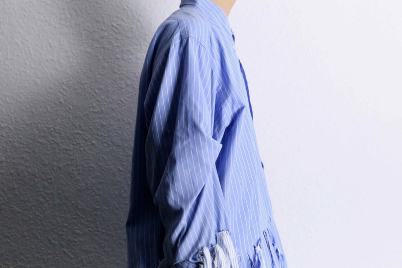 "Re:make" shredder design stripe shirt