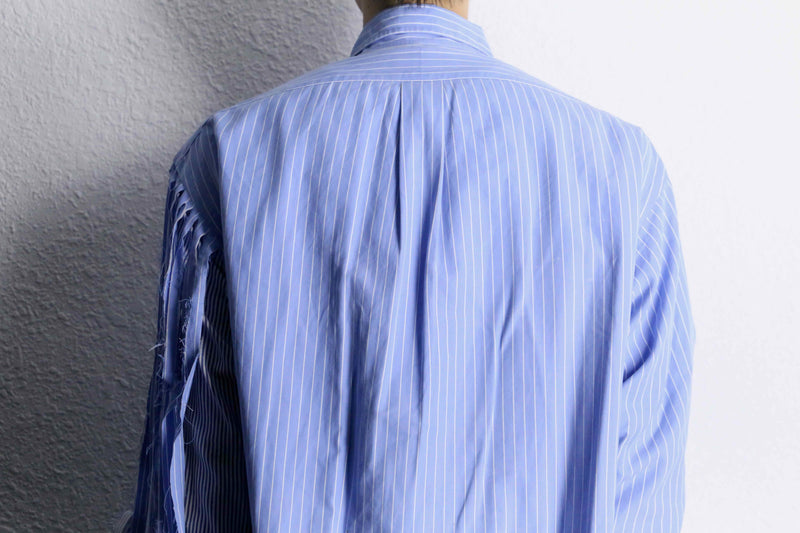 "Re:make" shredder design stripe shirt