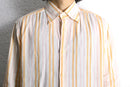 pastel stripe linen blend button down shirt