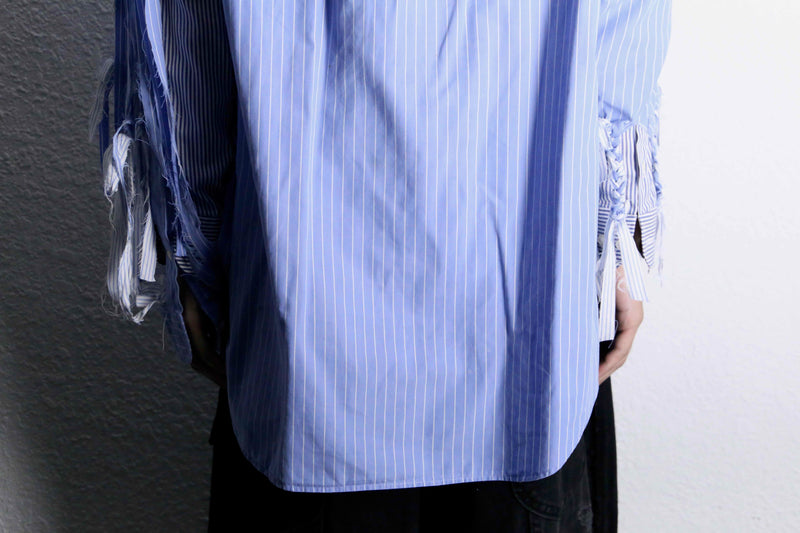 "Re:make" shredder design stripe shirt