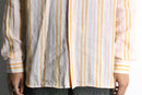 pastel stripe linen blend button down shirt