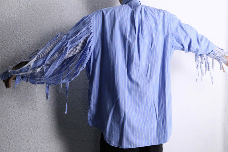 "Re:make" shredder design stripe shirt