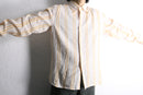 pastel stripe linen blend button down shirt
