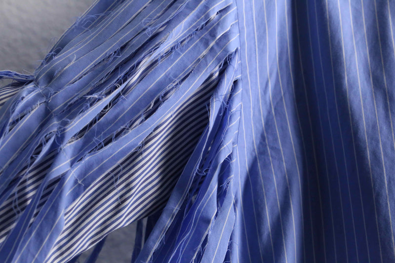"Re:make" shredder design stripe shirt